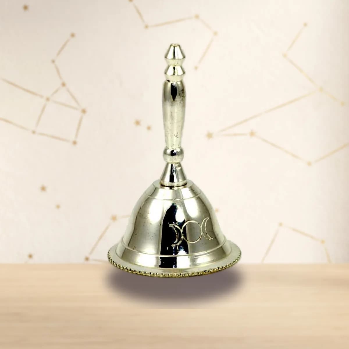 Altar Bell with Triple Moon Design 2 1/2"