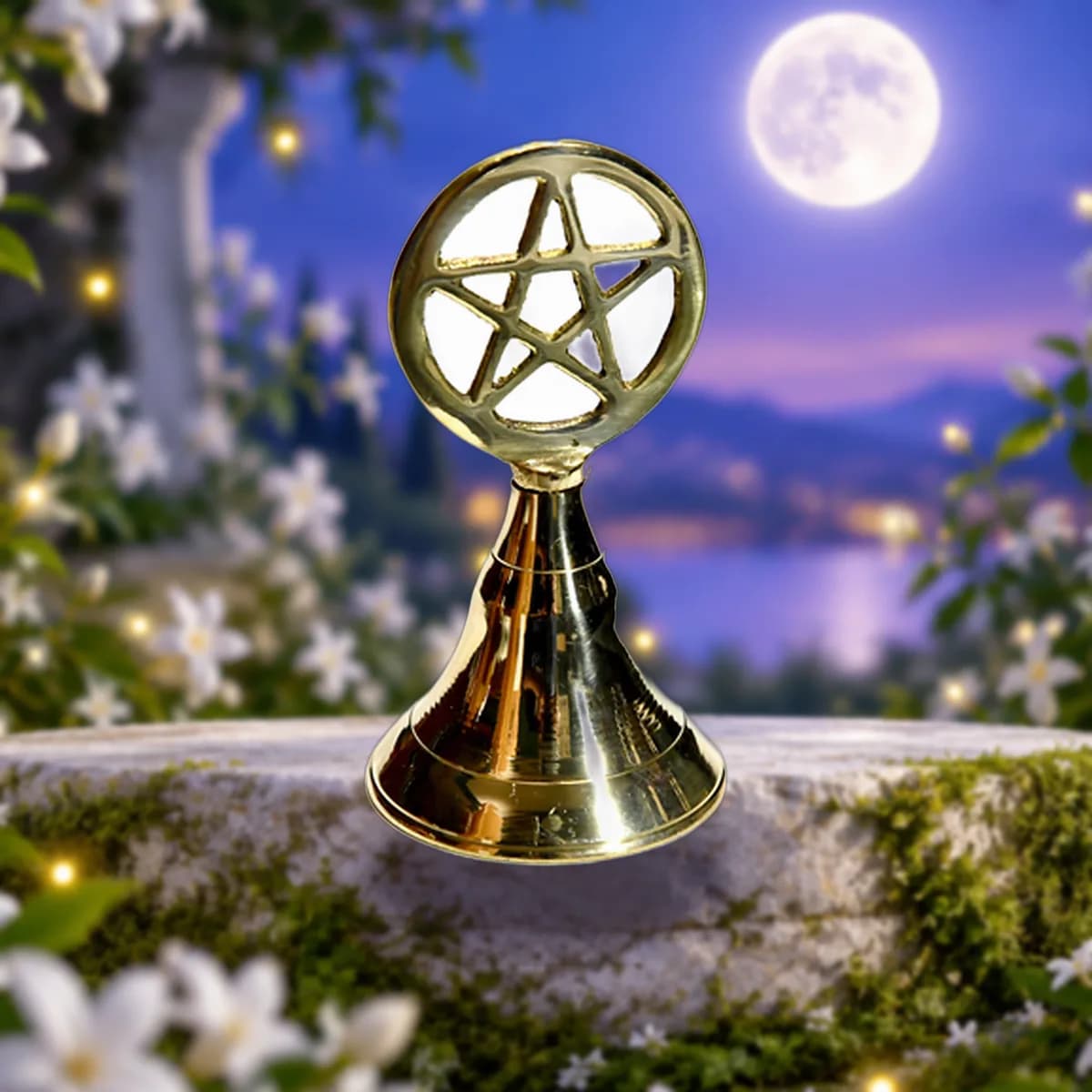 4" Pentagram brass bell