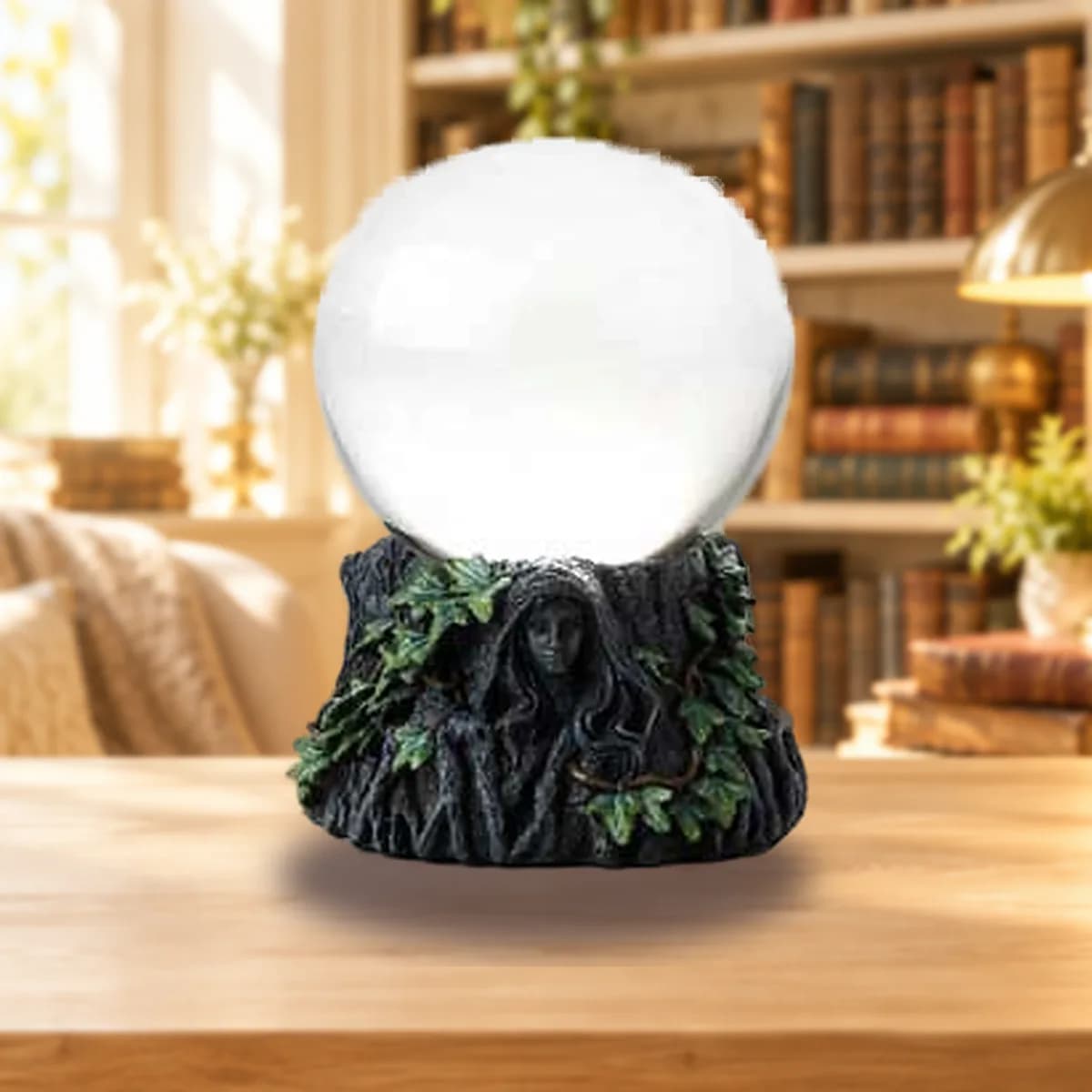 100mm Maiden, Mother Crone with Clear gazing ball