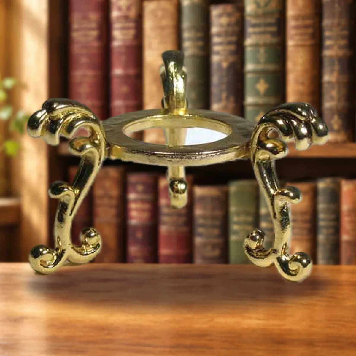 Gold Plated Flower gazing ball stand