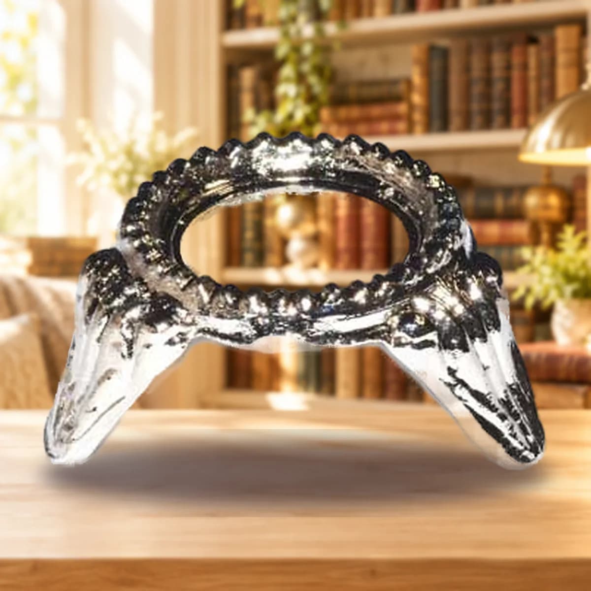 Silver metal Zinc Plated gazing ball stand