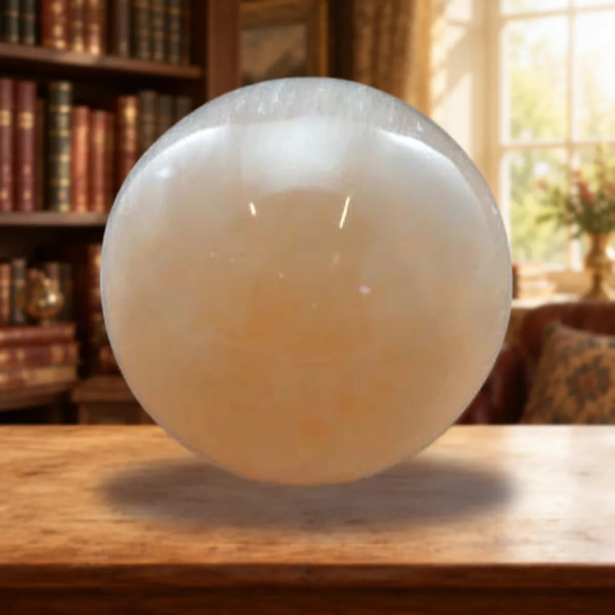 2 " - 3" Orange Selenite gazing ball