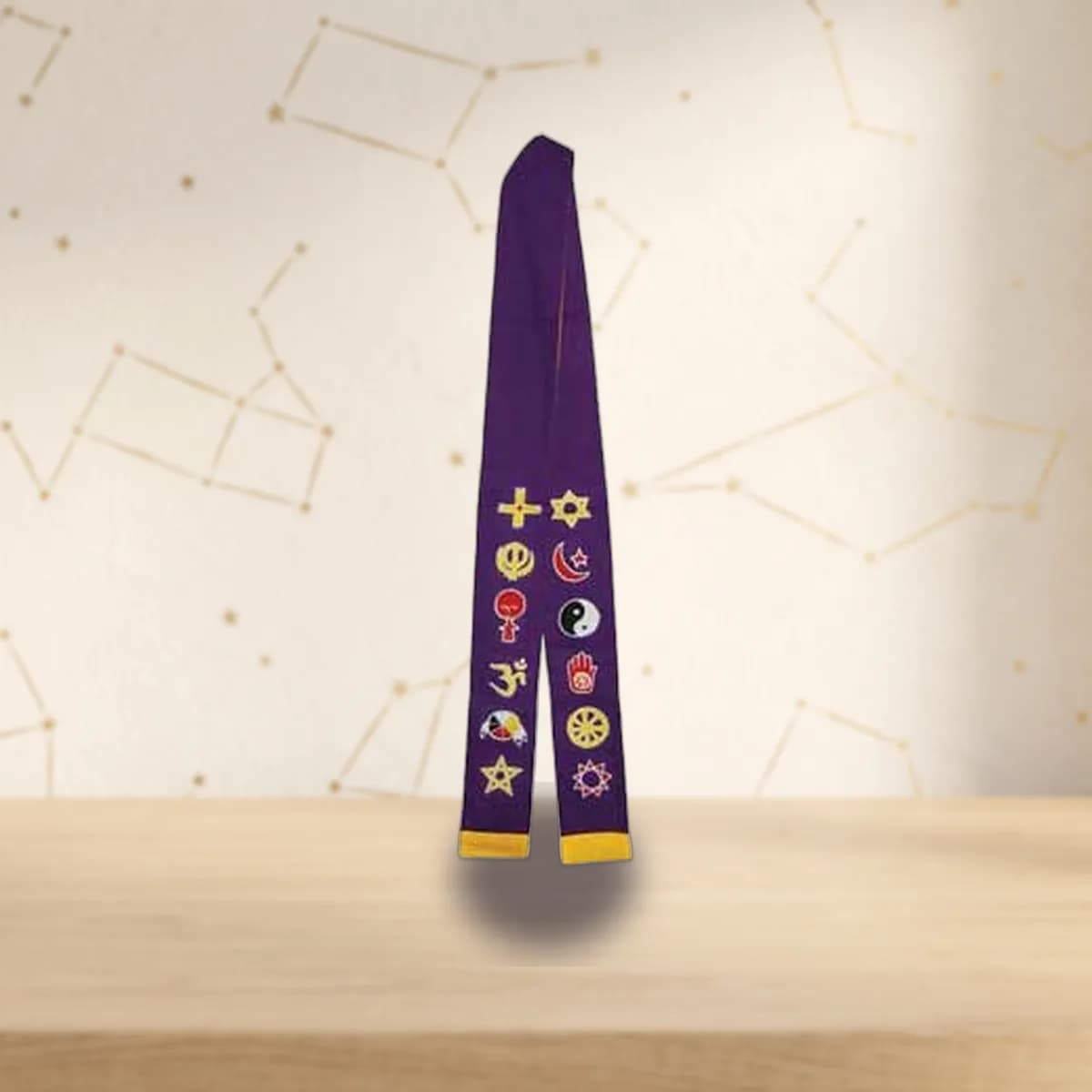 Interfaith Minister's Stole purple/ gold