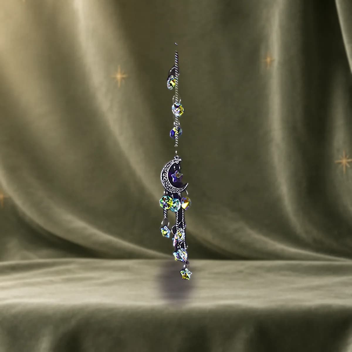 13" Silver Crescent sun catcher