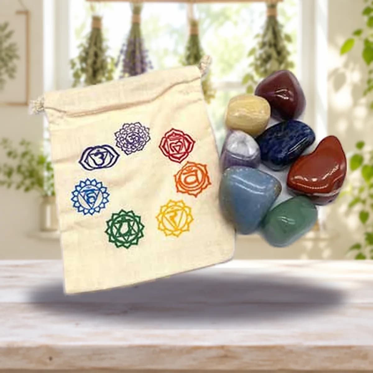 Seven Chakra Tumbled Stone Set