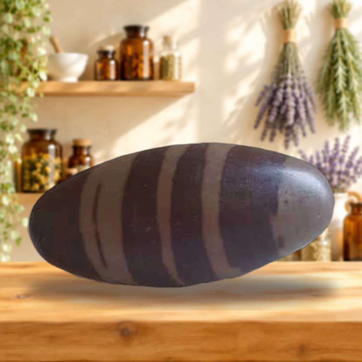 4" Shiva Lingam stone from India