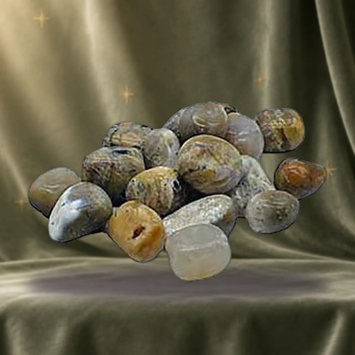 1 lb Agate, Dendritic tumbled