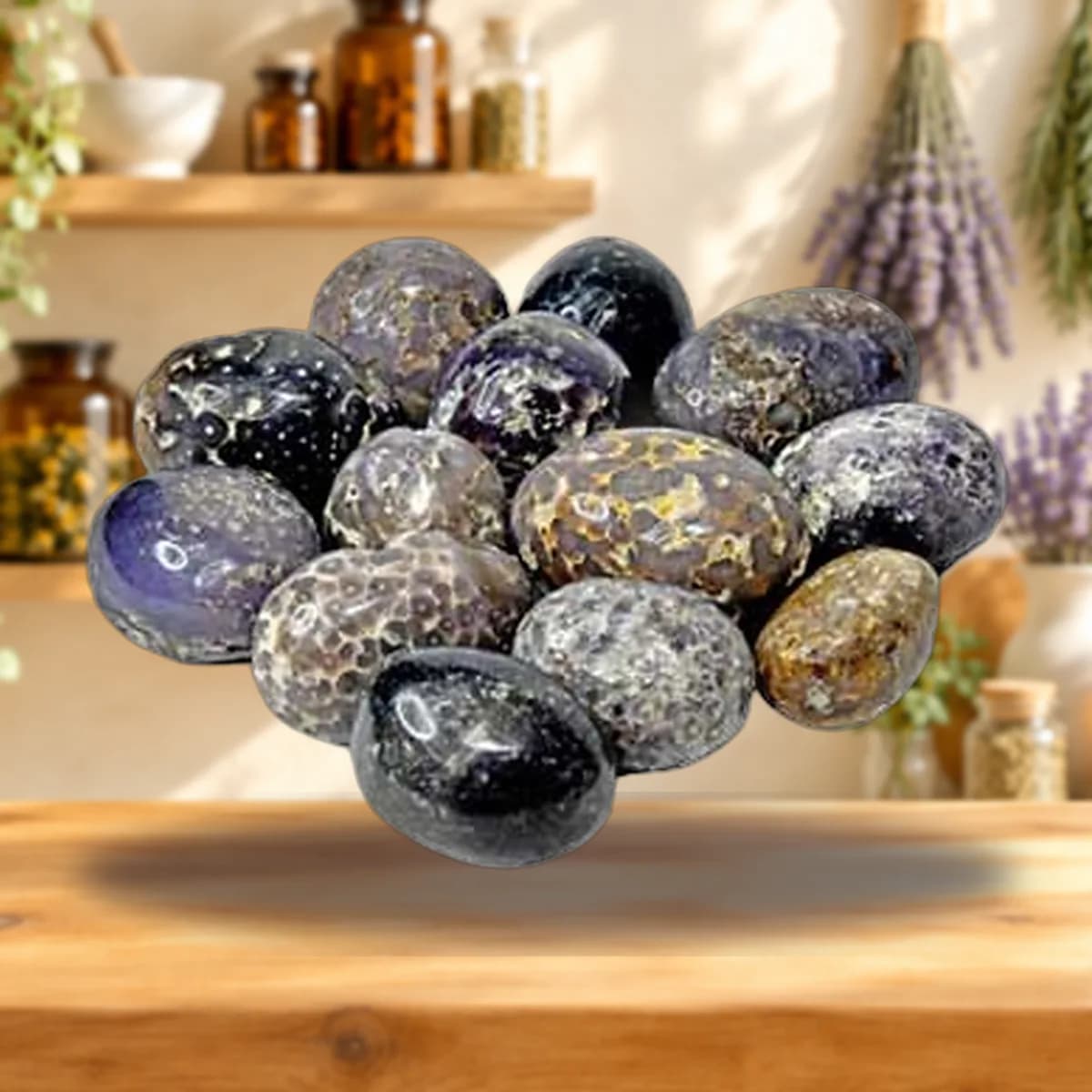 1 lb Agate, Grape tumbled stones