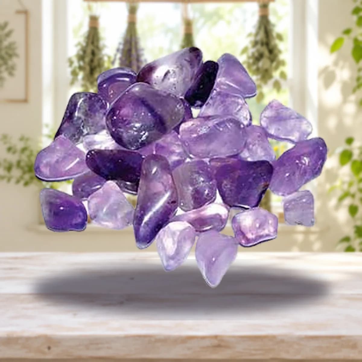 1 lb Amethyst tumbled stones