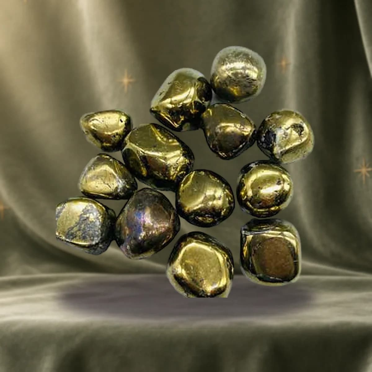 1 lb Chalcopyrite tumbled stones