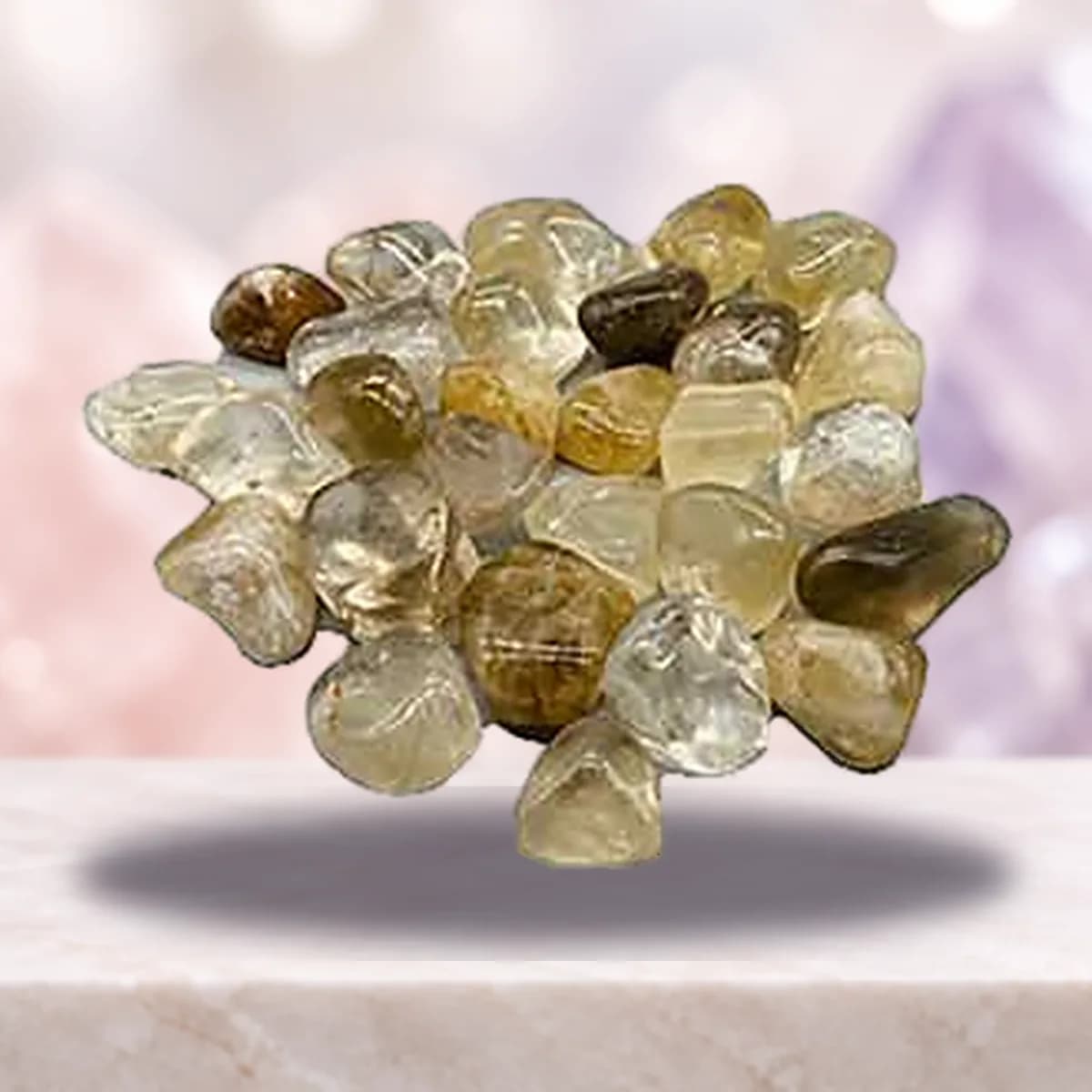 1 lb Citrine, Natural tumbled stones