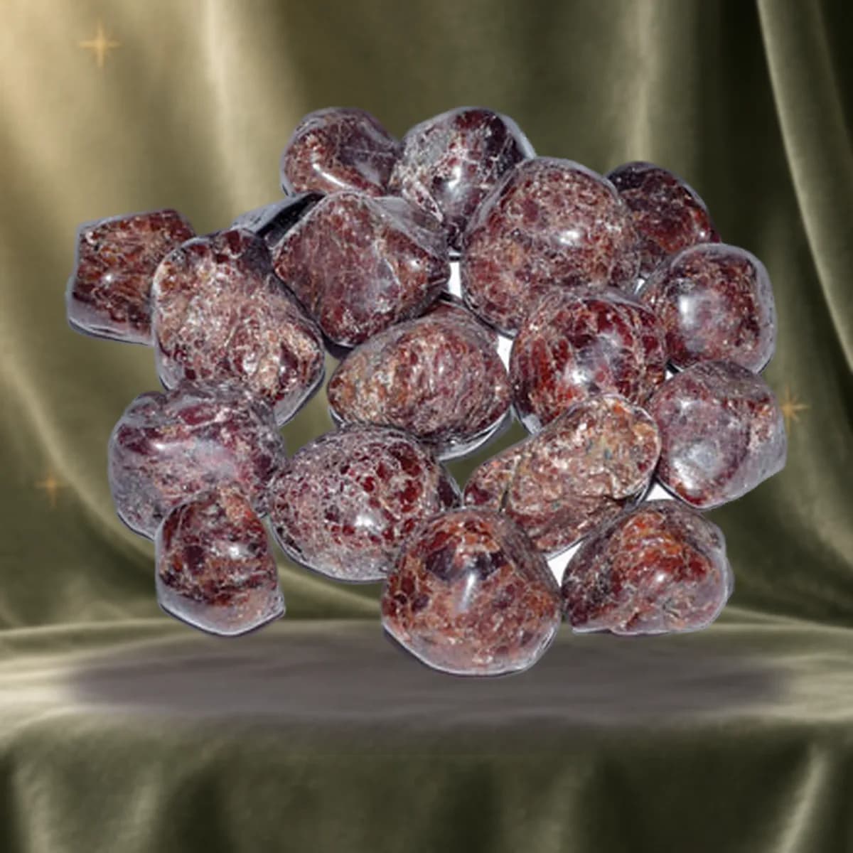 1 lb Garnet tumbled stones