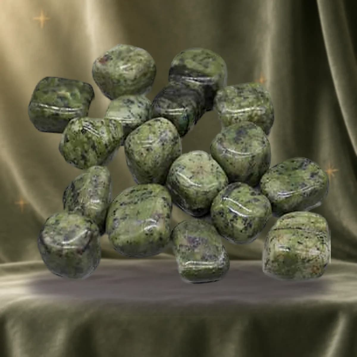 1 lb Jade, Jungle tumbled stones