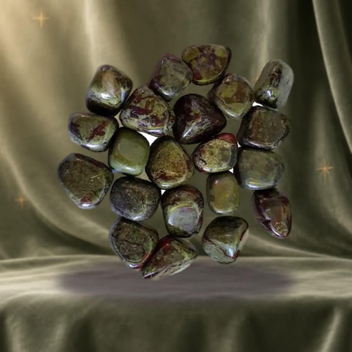 1 lb Jasper, Dragon Blood tumbled stones
