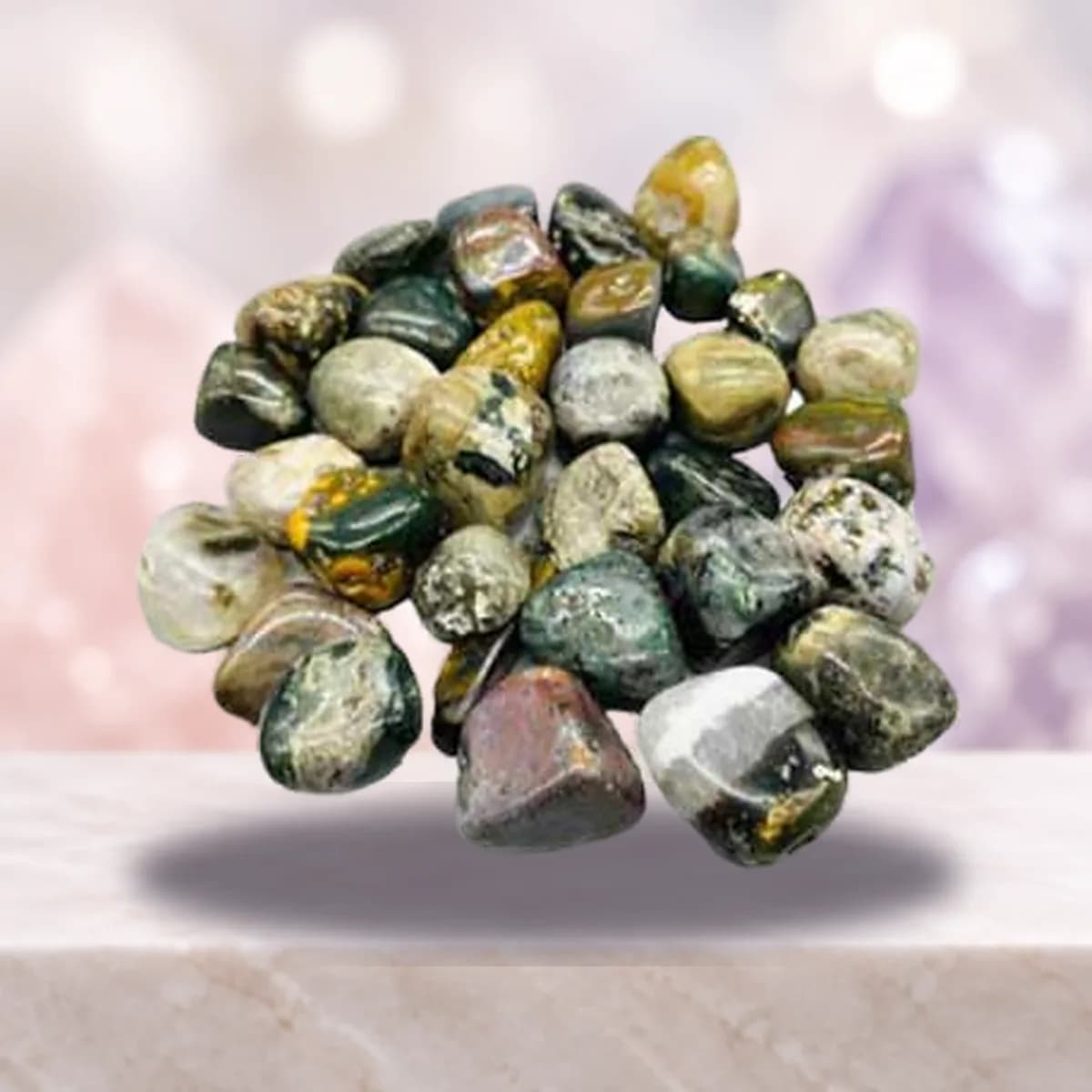 1 lb Jasper, Ocean tumbled stones