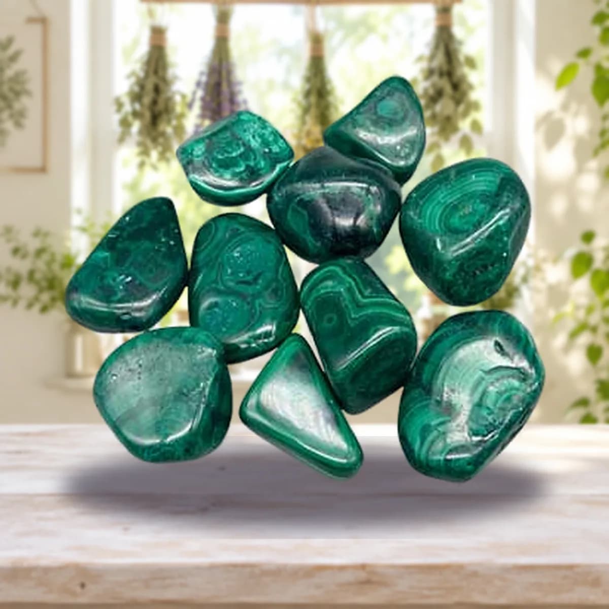 1 lb Malachite pebbles