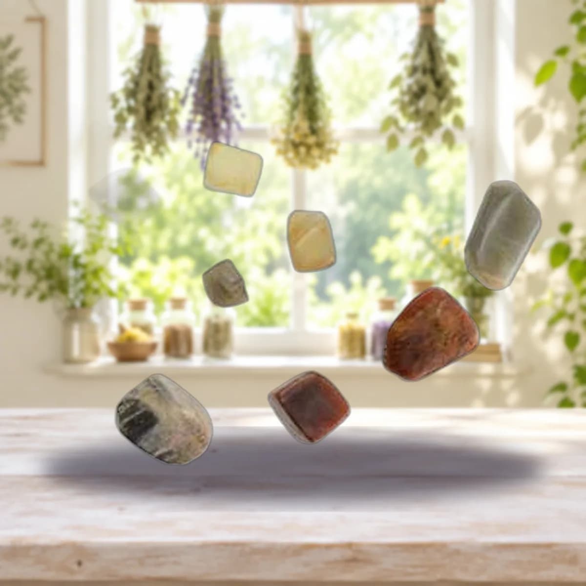 1 lb Moonstone tumbled stones