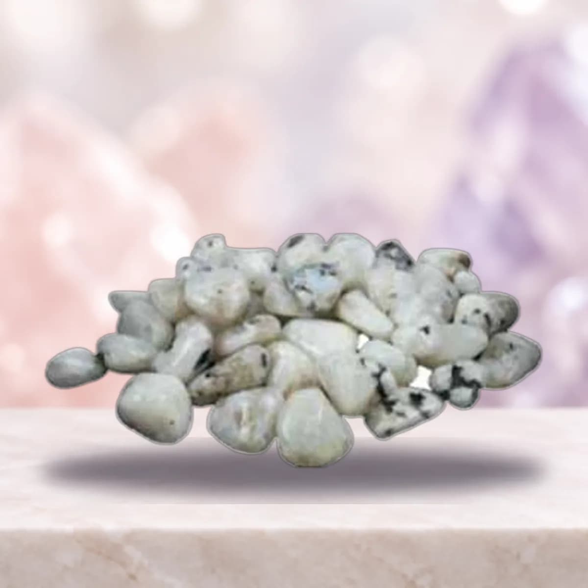 1 lb Moonstone Rainbow tumbled stones