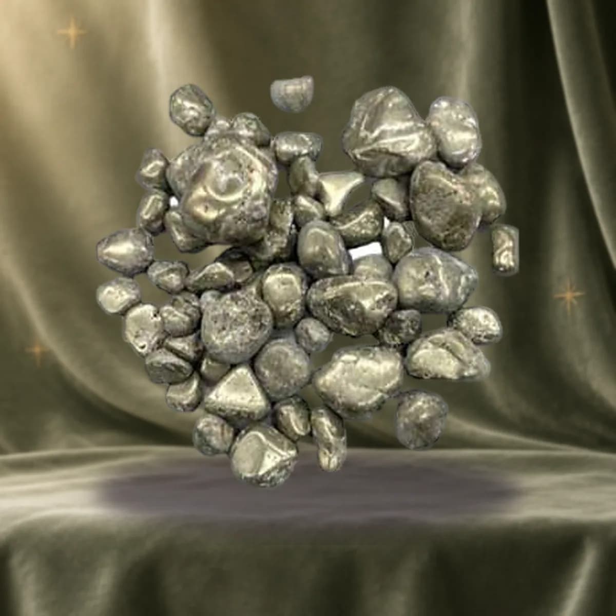 1 lb Pyrite tumbled stones