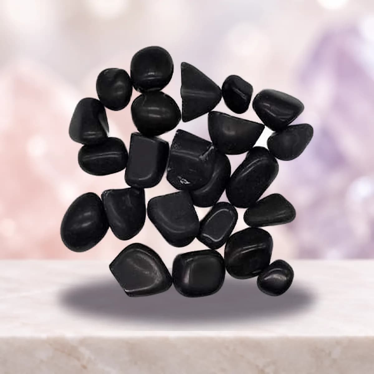 1 lb Tourmaline, Black tumbled stones