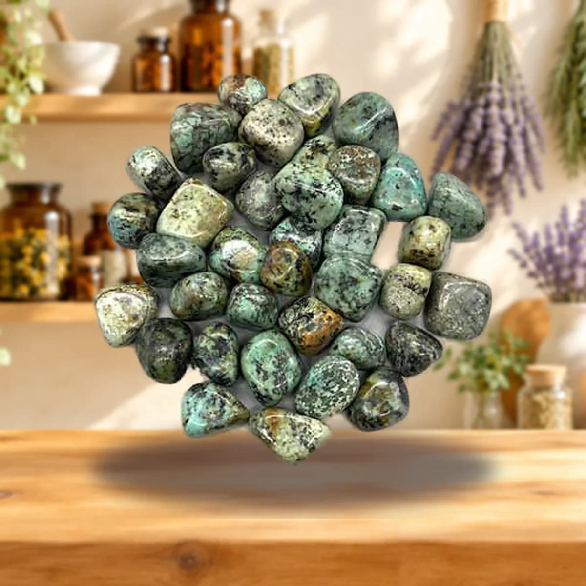 1 lb Turquoise tumbled stones