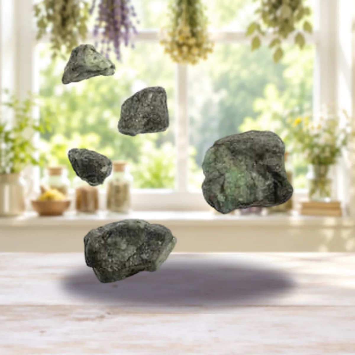 1 lb Emerald untumbled stones