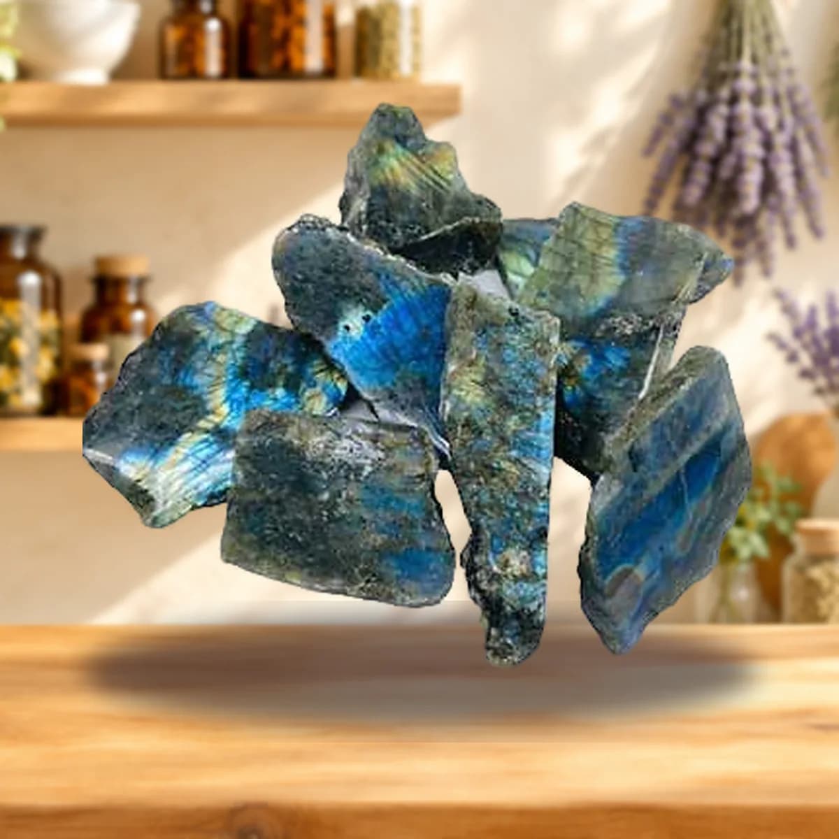 1 lb Labrodorite polished 1 side