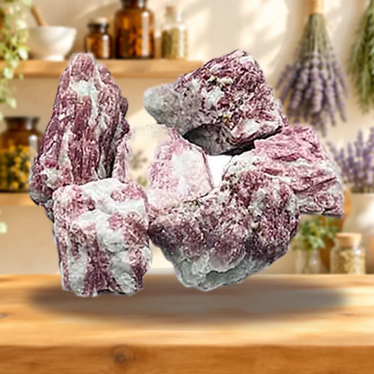 Pink Tourmaline with Quartz, Untumbled, 1 lb