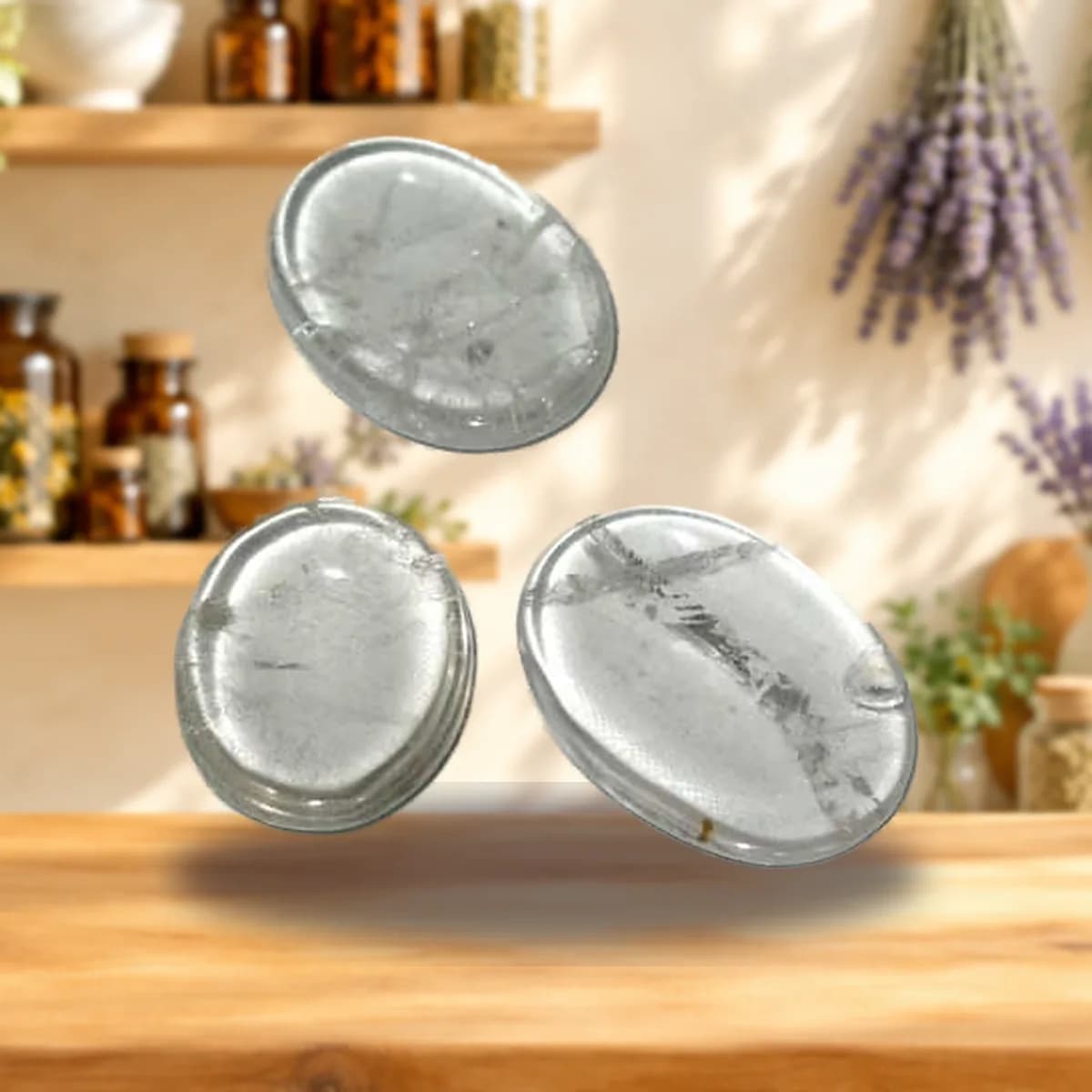 Quartz worry stone