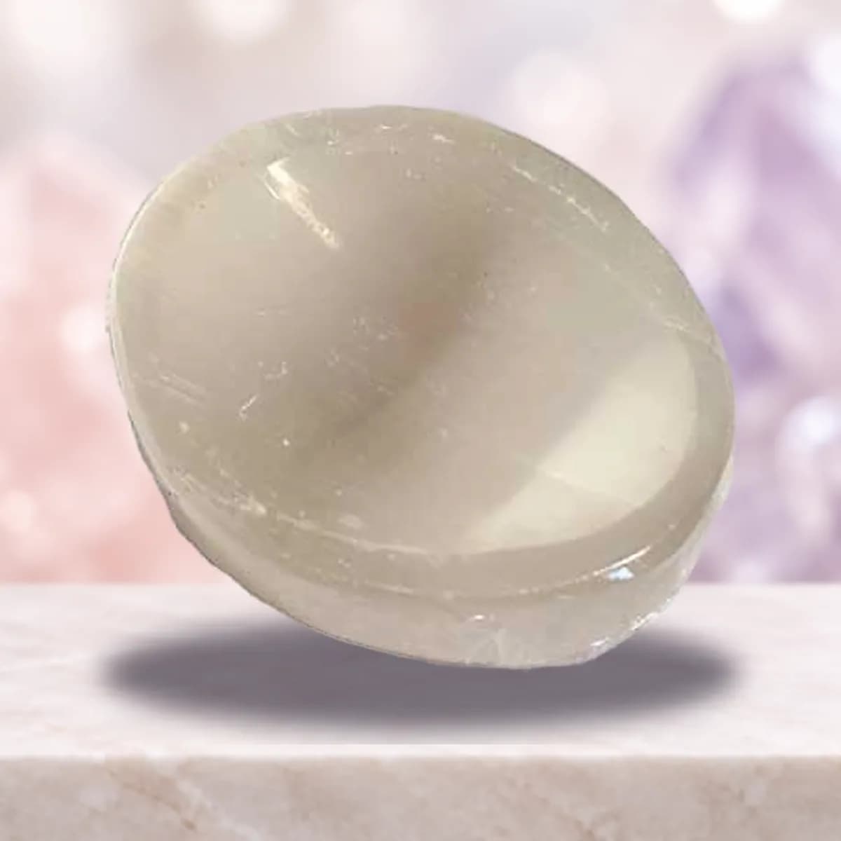 Selenite worry stone