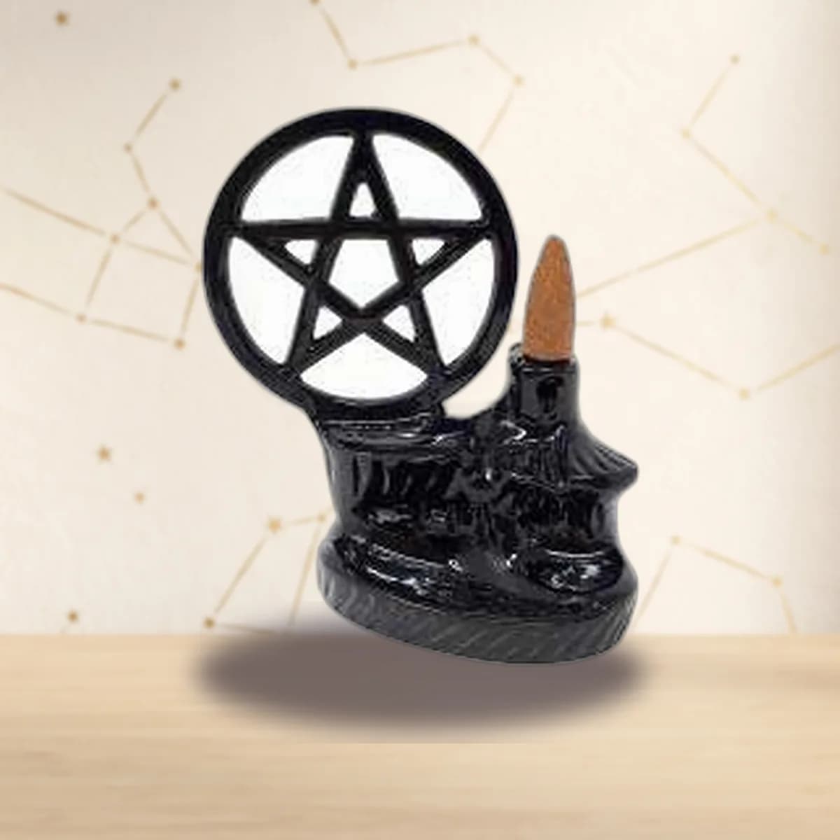 5" Pentagram backflow incense burner