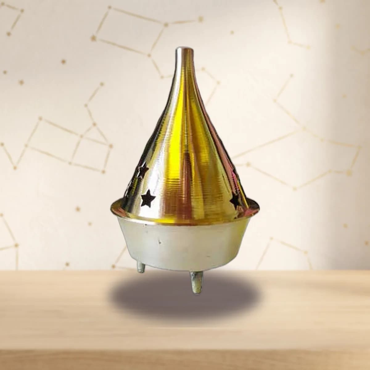 3" Brass cone and Resin incense Burner