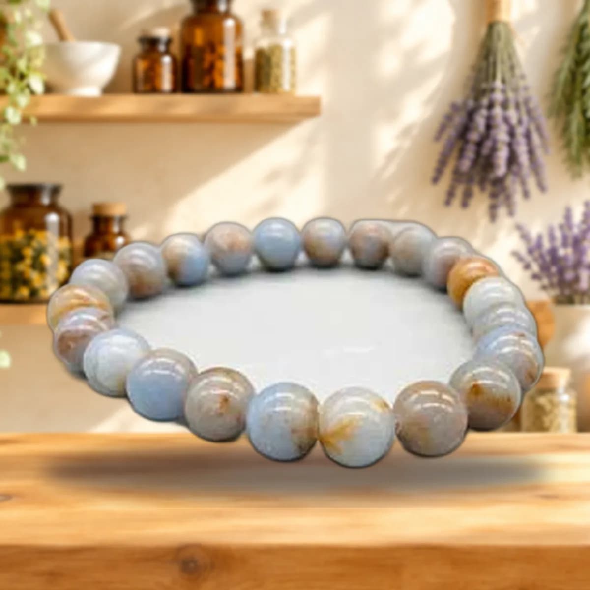 8mm Angelite bracelet