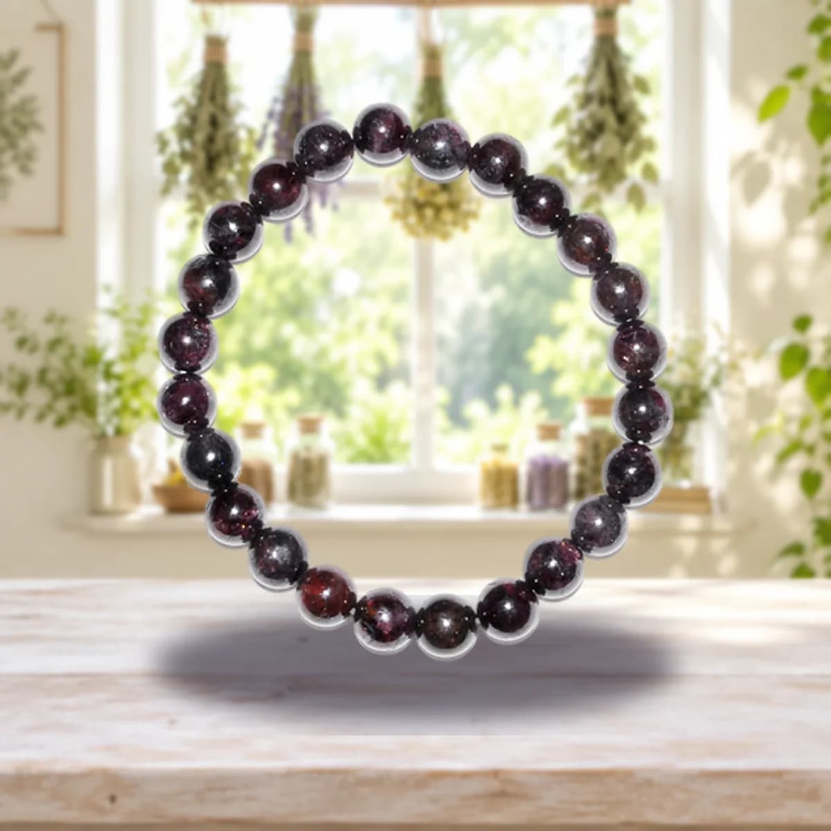 6-8mm Garnet bracelet