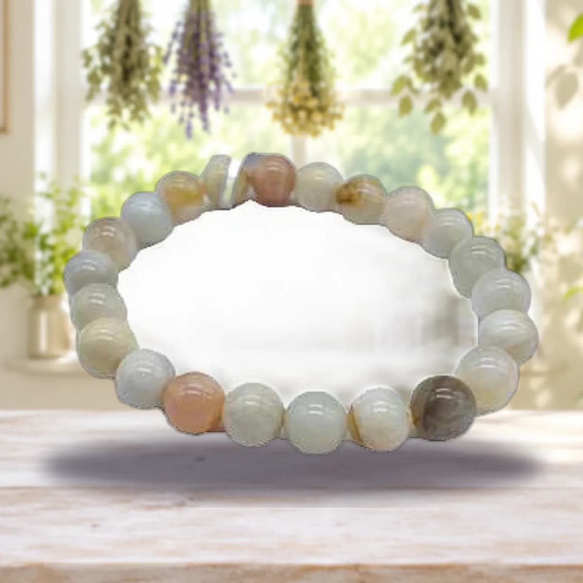 8mm Moonstone, Multi bracelet