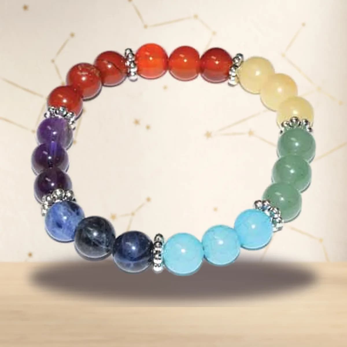 8mm 7 Chakra Flower