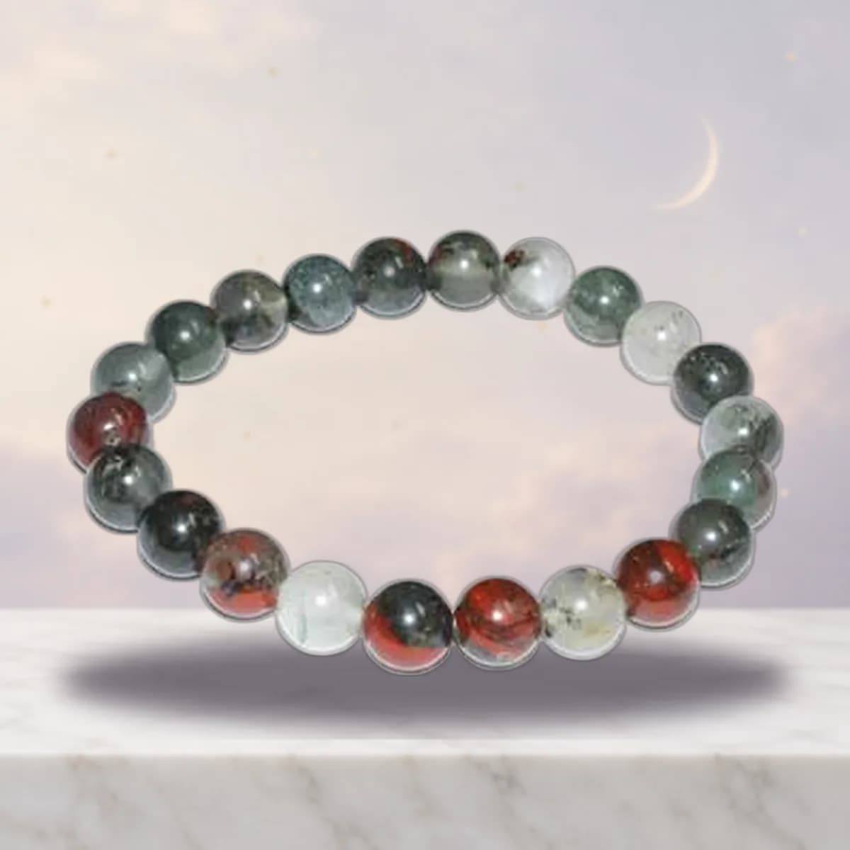 8mm Bloodstone (Seftonite) bracelet