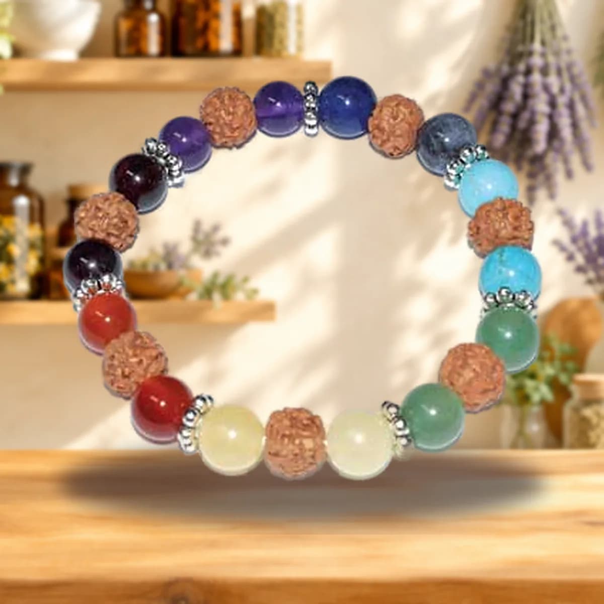 8mm Chakra & Rudraksha