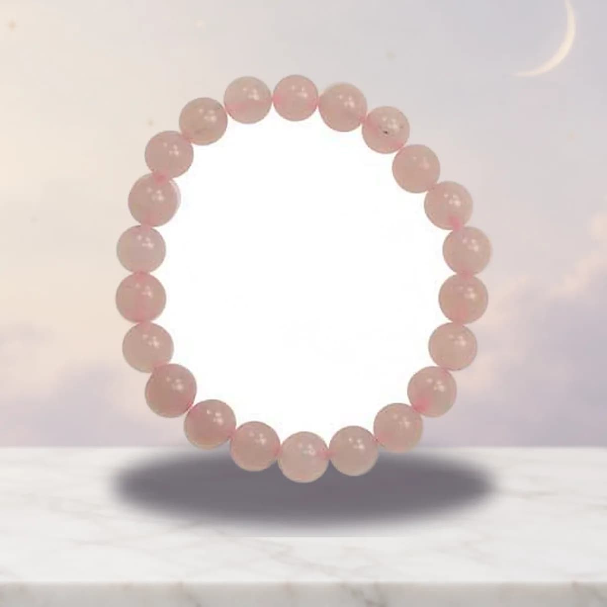 Rose Quartz Bead Bracelet, 8 mm