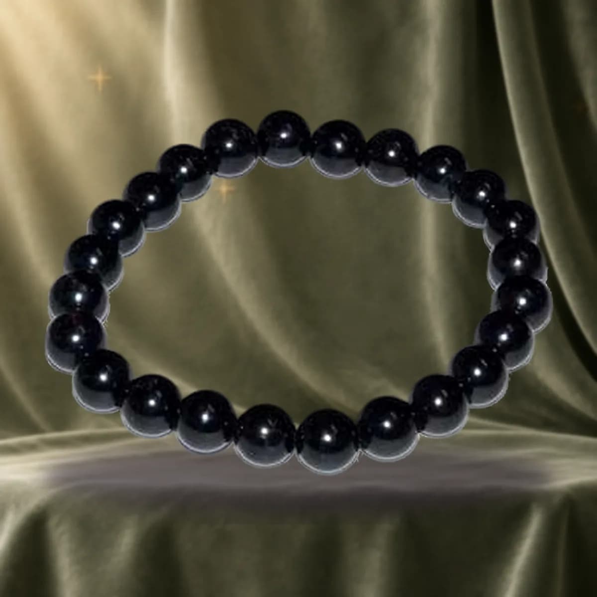 8mm Tourmaline, Black