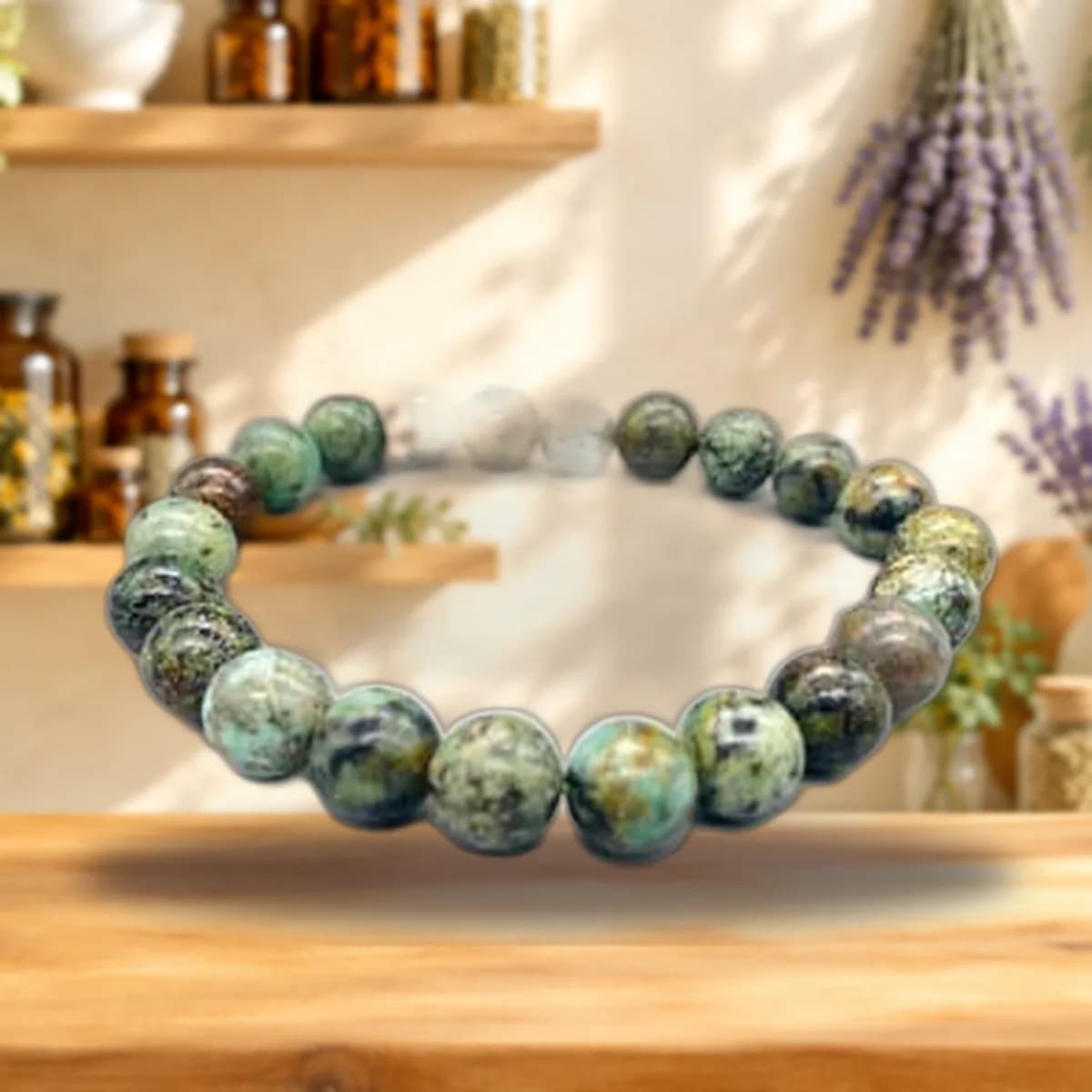 8mm Turquoise, African bracelet