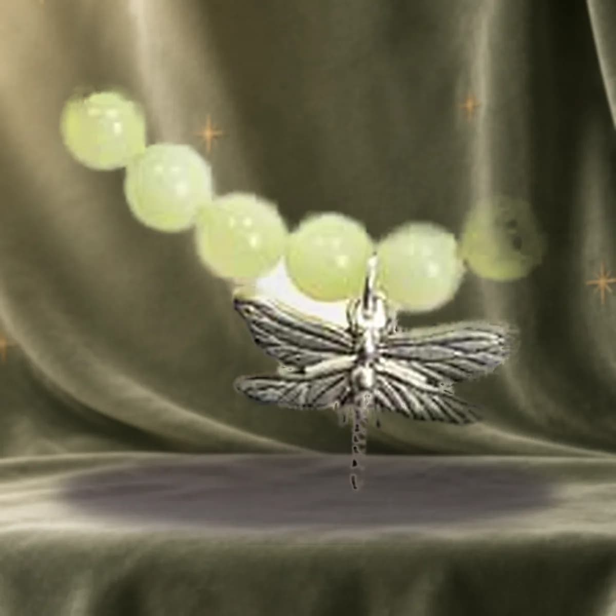 New Jade Serenity Dragonfly silver