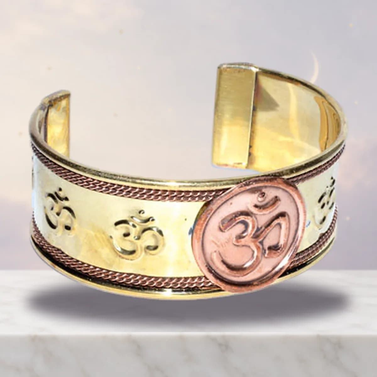 Om copper bracelet