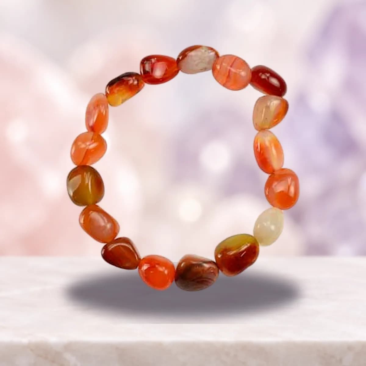 Carnelian gemstone bracelet