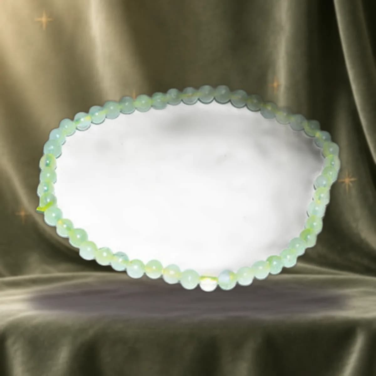 4mm Jade, Chinese stretch bracelet