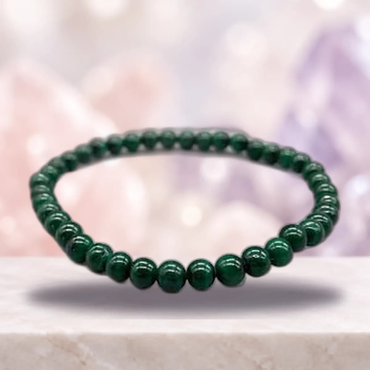 4mm Malachite stretch bracelet