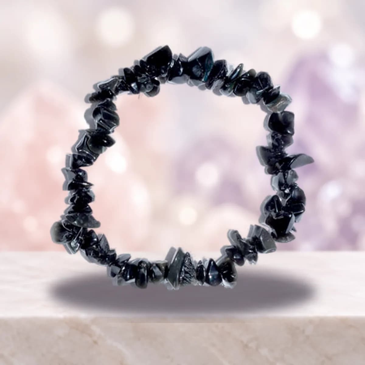 Obsidian, Black chip bracelet