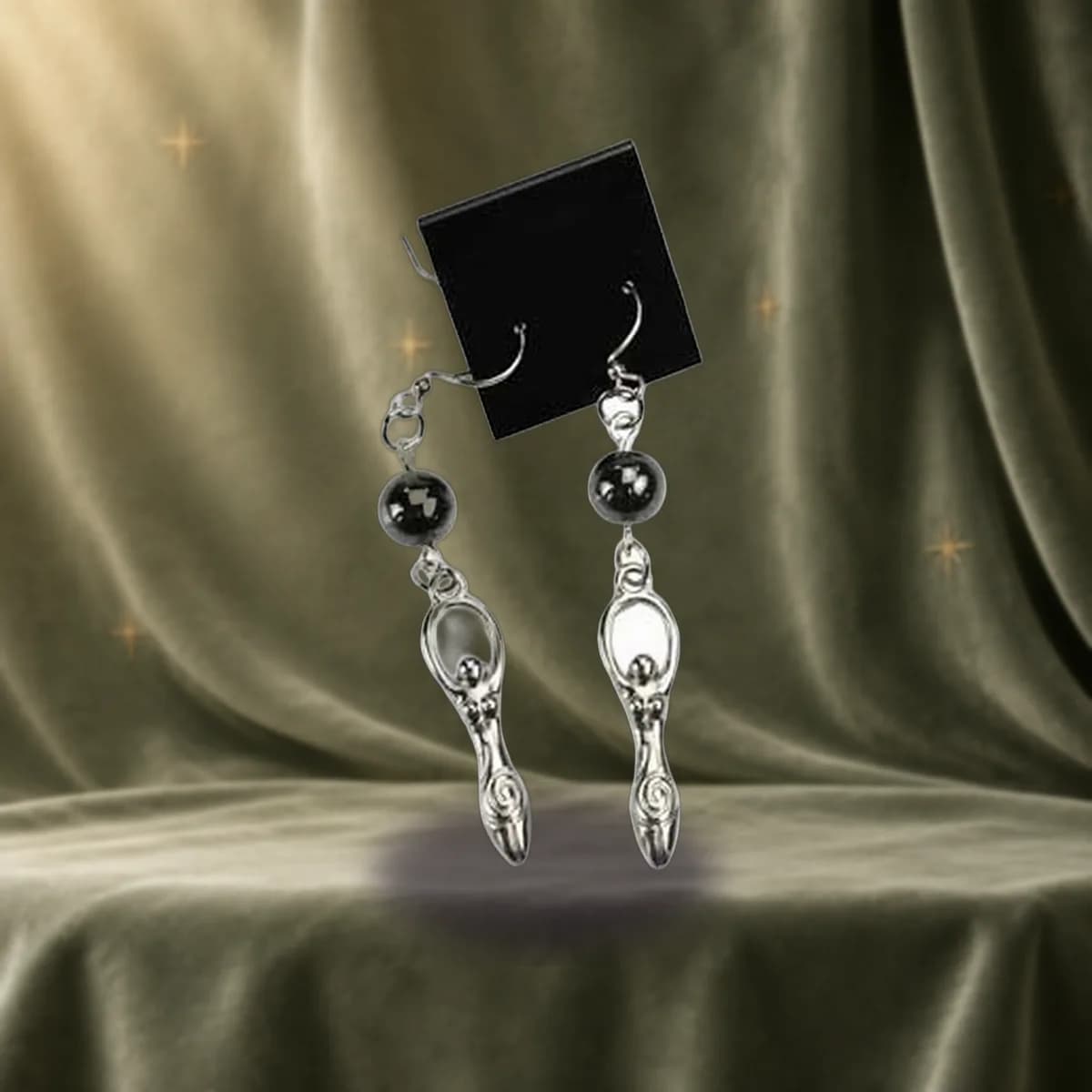 Hematite Goddess earrings