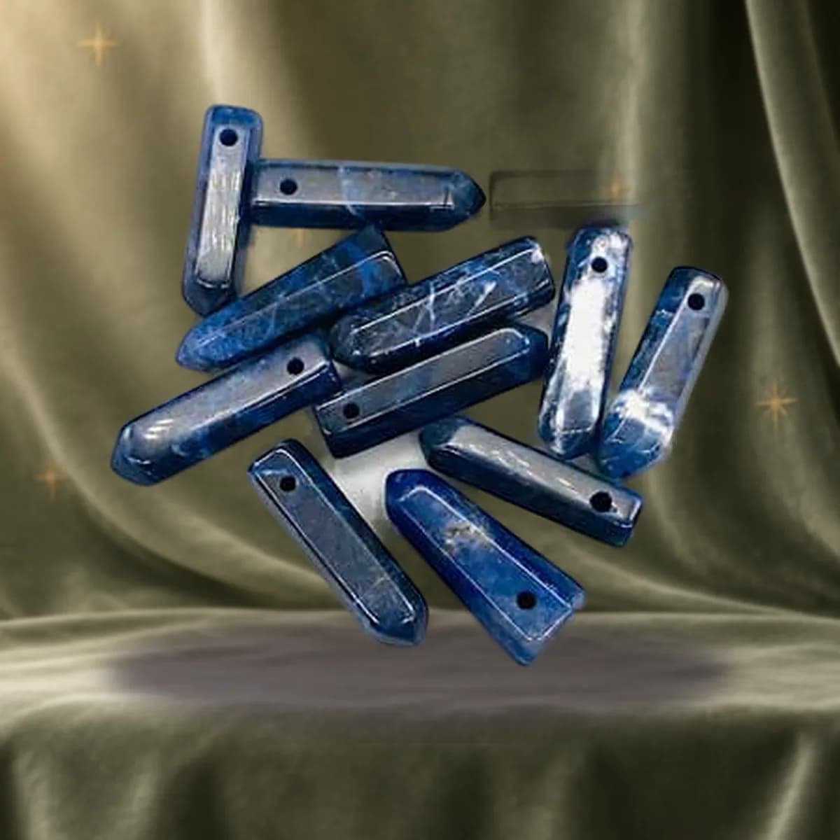 1+" Sodalite Point W hole