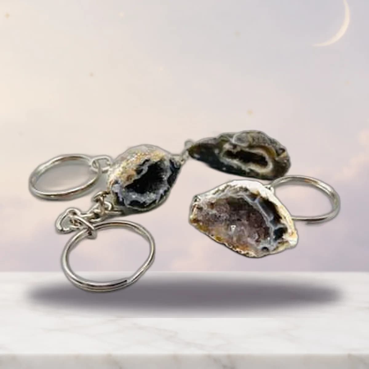 Geode keychain